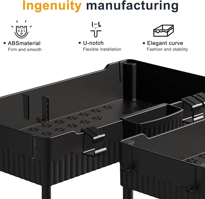 Sevenblue 2 Pack Under Sink Organizer, Under Bathroom Cabinet Organizer - Image 5