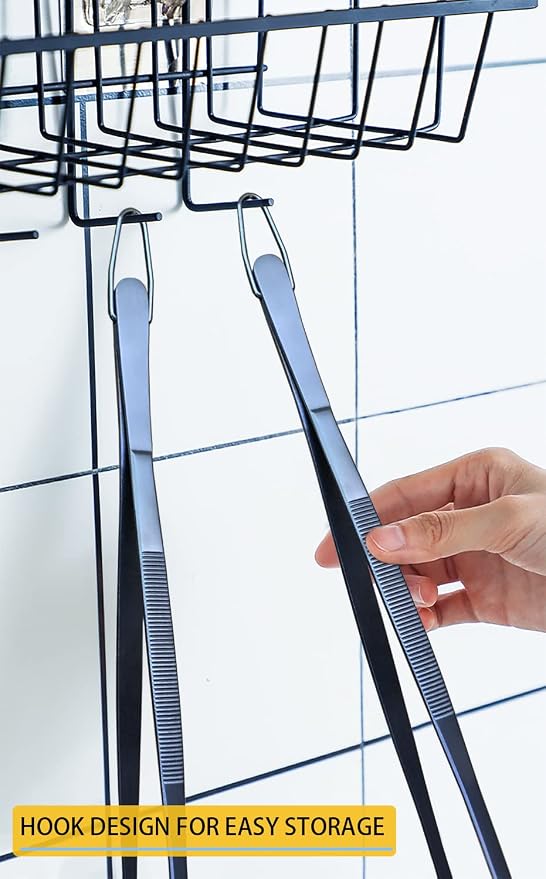 JETKONG 2 Pcs 12-Inch Cooking Tweezer Tongs Stainless Steel Kitchen Tweezers - Image 4