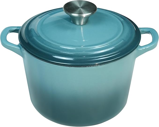 Flavehc Dutch Oven Pot with Lid 1.8 qt Cast Iron Dutch Oven by FLAVEHC