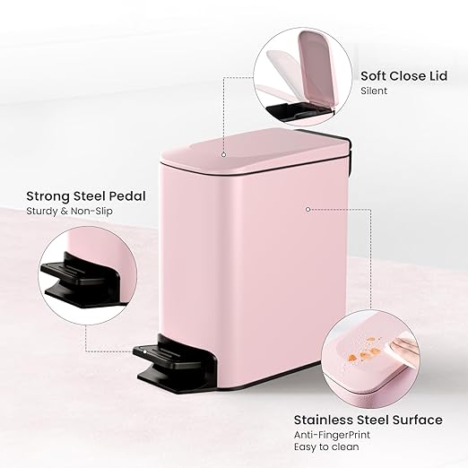 Cesun Small Bathroom Trash Can - Image 3