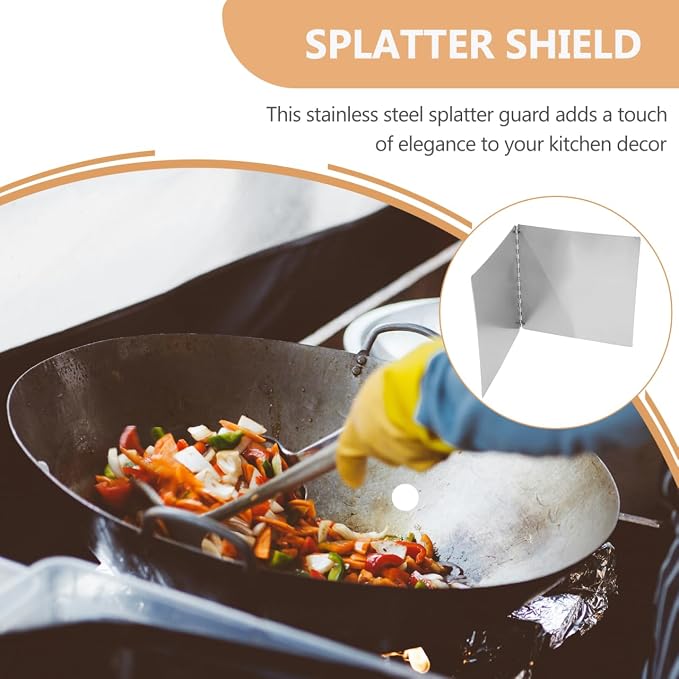 ABOOFAN Stainless Steel Oil-Proof Kitchen Shield 11.8 Inch Foldable Grease - Image 5