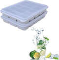 Ice Cube Trays Set of 2, Easy Release 15 Flexible Silicone Ice Cube Molds by Tvmania
