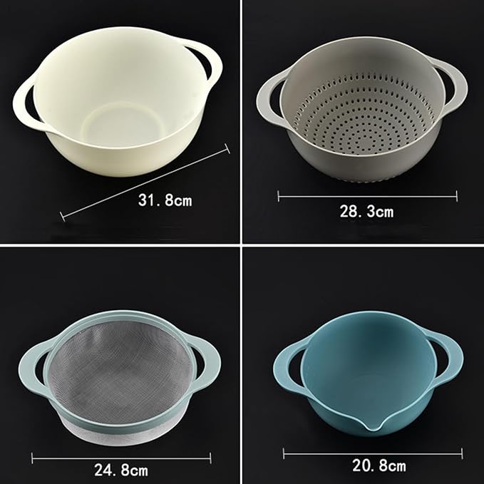 Plastic Mixing Bowls Set 8/10 PCS - Image 4