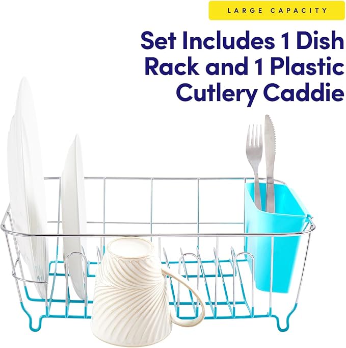 Dish Drying Rack & Cutlery Holder 2 Piece Set - Image 3