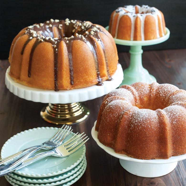 Nordic Ware Formed Bundt, Tiered 3-Piece Set, Twilight Blue