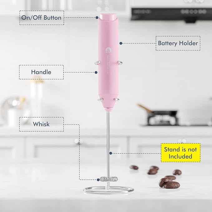 Powerful Milk Frother Handheld Foam Maker, Mini Whisk Drink Mixer - Image 3
