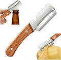 Premium Vegetable Peeler with Wooden Handle and Bottle Opener: 2-in-1 Stainless by Unknown