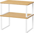 NEX Kitchen Cabinet and Counter Shelf Organizer, Stackable & Expandable by NEX