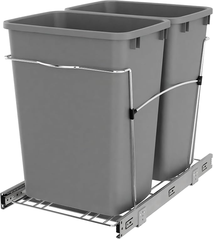 Rev-A-Shelf Double Pullout Trash Can by Rev-A-Shelf