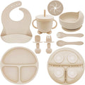 Silicone Baby Feeding Set | Baby Led Weaning Supplies Includes Suction Bowls by Munlinder