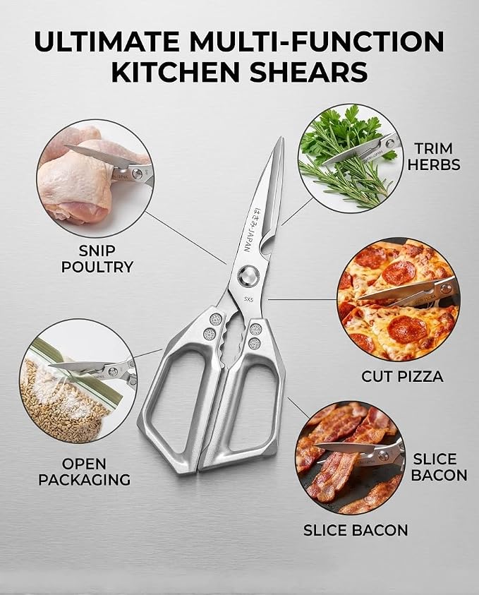 Heavy Duty Poultry Shears, Stainless Steel Kitchen Scissors - Image 4