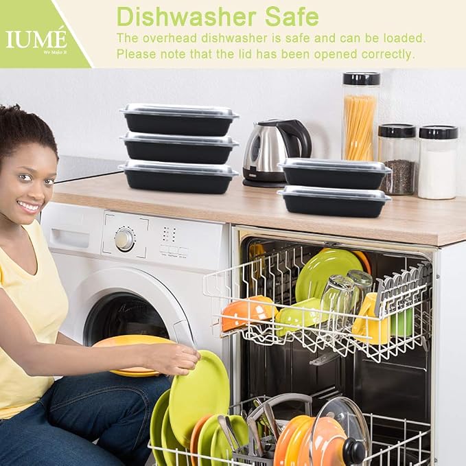 Reusable Food Prep Containers, Meal Dishwasher Safe - Image 5