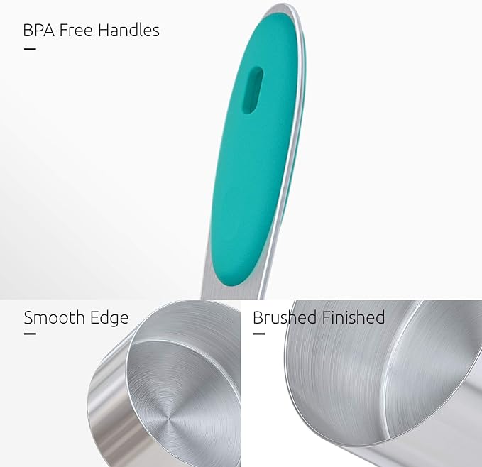Measuring Cups : U-Taste 18/8 Stainless Steel Measuring Cups and Spoons Set of - Image 6