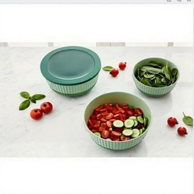 Mixing Bowls with Lids, 8-Piece Airtight Leak-Proof Nesting BPA-Free Bowl Set - Image 6