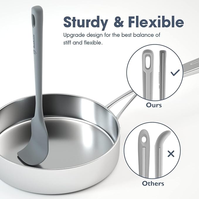 ChefAide 4 Pieces Silicone Spatula Set, Food Grade Rubber Spatula, Upgrade - Image 3