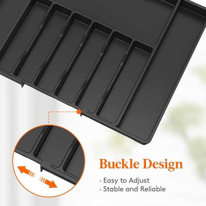 Lifewit Silverware Drawer Organizer, Expandable Utensil Tray - Image 7