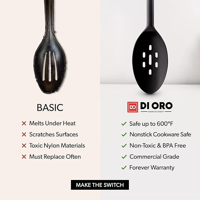DI ORO Silicone Spoons for Cooking - Image 6