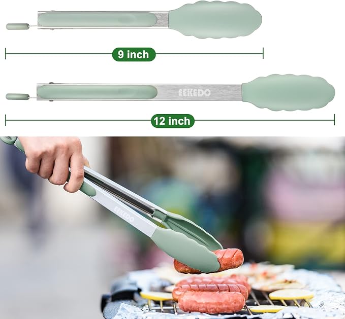 Tongs for Cooking, 600ºF High Heat-Resistant Stainless Steel Kitchen Tongs - Image 6