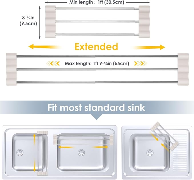 Tomorotec Adjustable Over-The-Sink Kitchen Rack - Image 4
