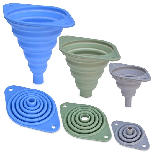 Kitchen Funnel Set of 3, Small and Large, Funnels by Unknown