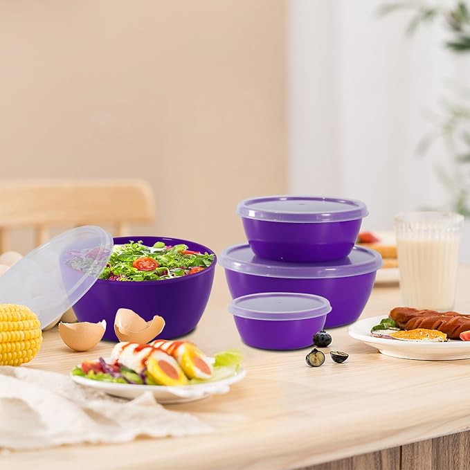 4-Piece Classic Plastic Prep Bowls - Image 5