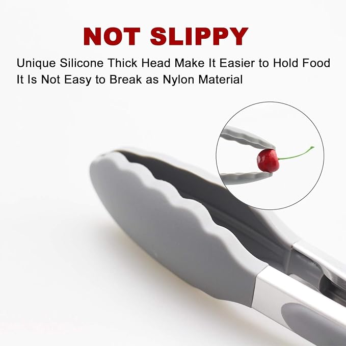 2 Pack Silicone Kitchen Tongs – 9" & 12" Set, Heat Resistant up to 500°F - Image 5