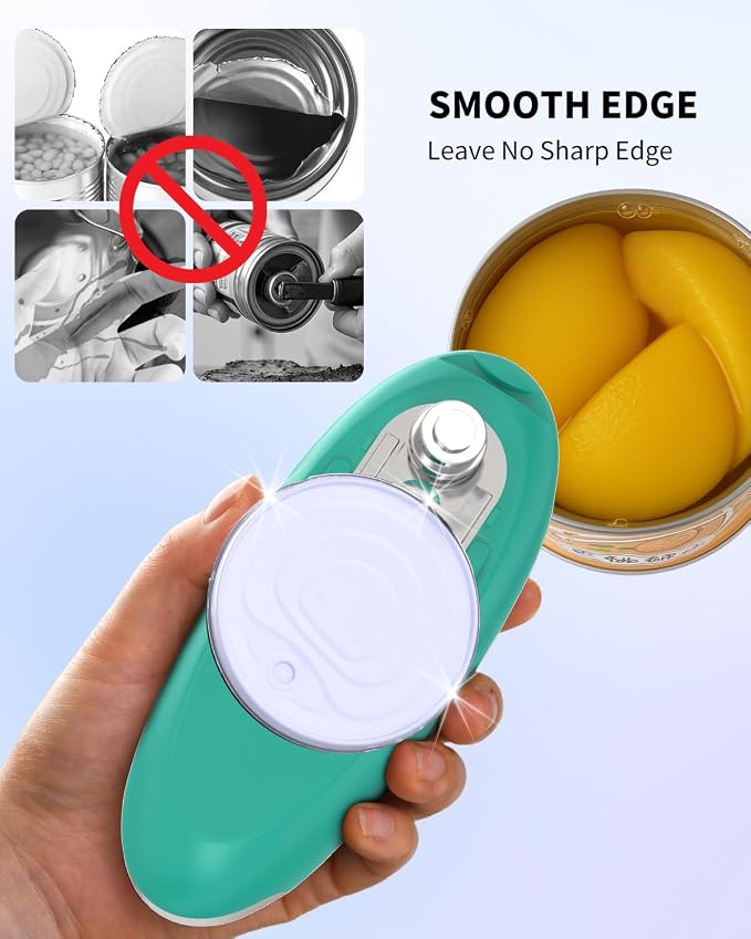 CIRCLE JOY Rechargeable Electric Can Opener, One-Touch Automatic Can Opening - Image 7
