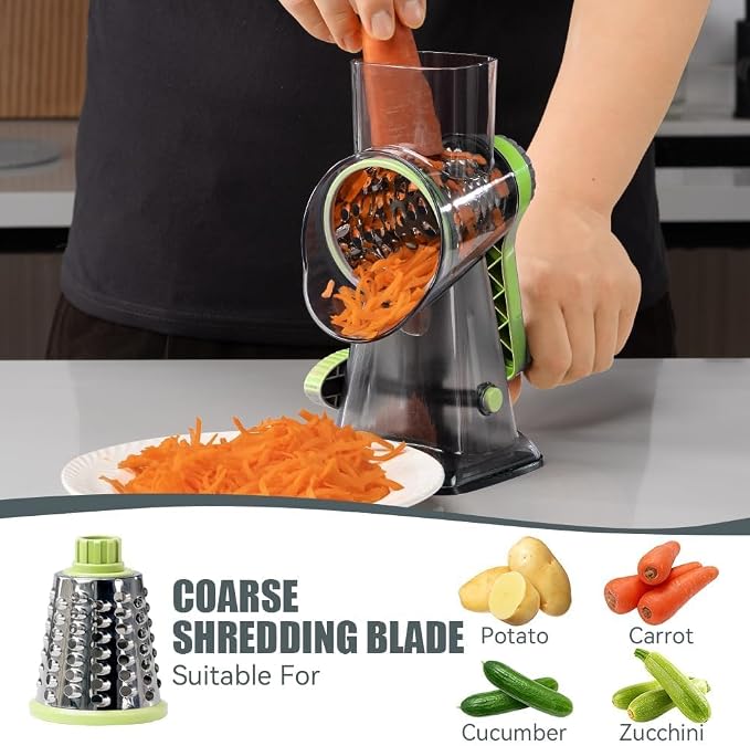 KEOUKE Rotary Cheese Grater Hand Crank Transparent - Image 2