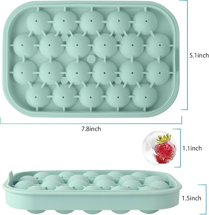 Ice Cube Tray, 2 Pack Silicone Ice Balls Maker - Image 5