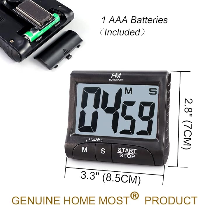 3" Large Display Kitchen Timer - Image 6