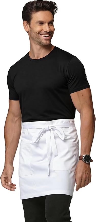 Unisex Waist Apron Half Bistro Apron Server Aprons by Guolamy
