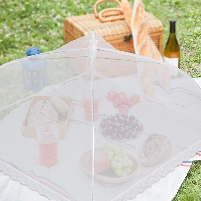 Onarway 6 Pack Food Covers 17 Inch Pop-Up Encrypted Mesh Plate Serving Tents - Image 7