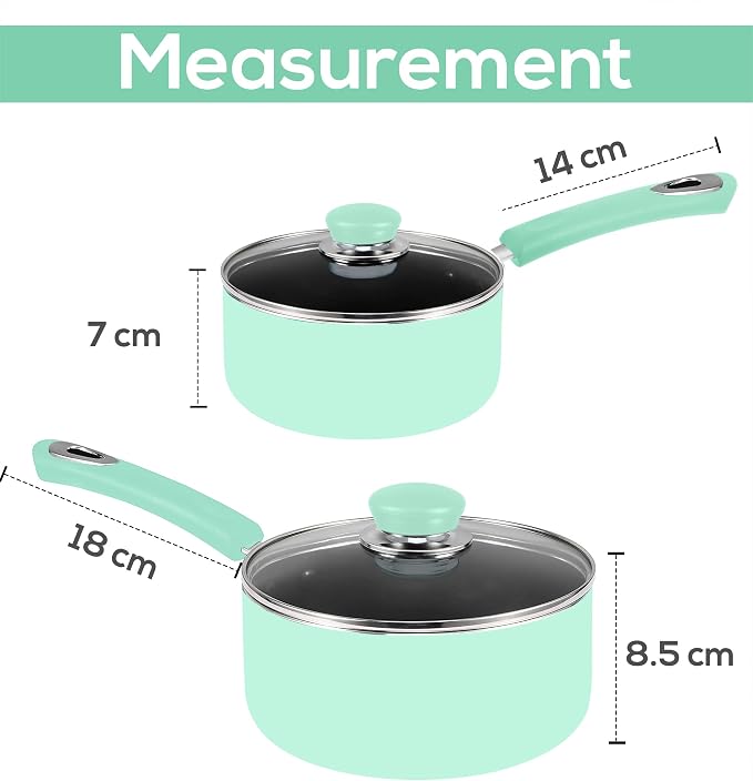 Utopia Kitchen Nonstick Stock Pot Saucepan Set - Image 2