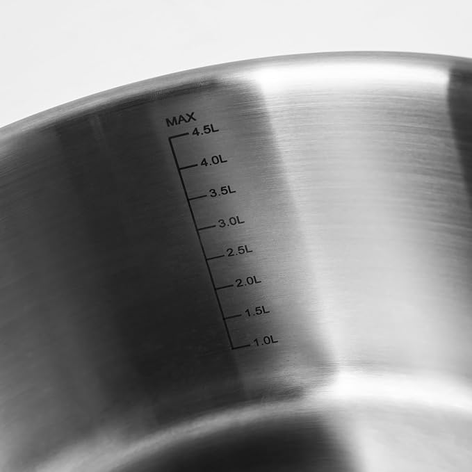 5 QT Saucepan with Lid, 3-Ply Stainless Steel Stockpot, Induction Compatible - Image 3