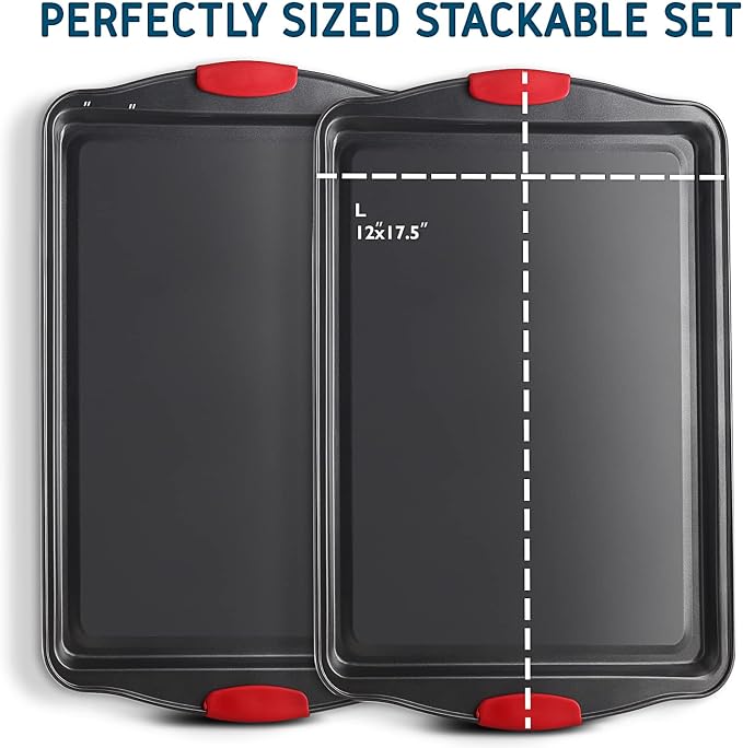Baking Sheet Set, 2-Piece Large Cookie Sheet Set - Image 3