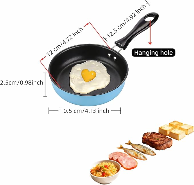 4.7 Inch Mini Frying Pan, Flat Bottom Design - Image 7