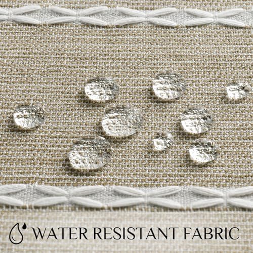 Softalker Fall Linen Rectangle Tablecloth with Tassel, 55 x 70 Inch