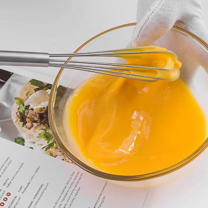 2 Pcs Mini Whisk, Stainless Steel Skinny Egg Beater Whisk - Image 5
