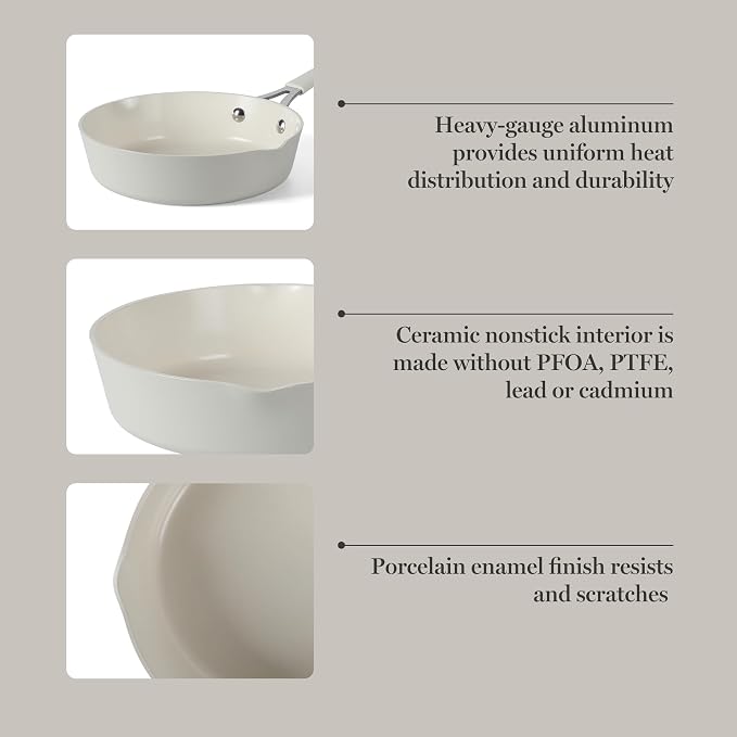 Martha Stewart Heathland 8 Inch Aluminum Fry Pan Cookware Non-Toxic Premium - Image 4