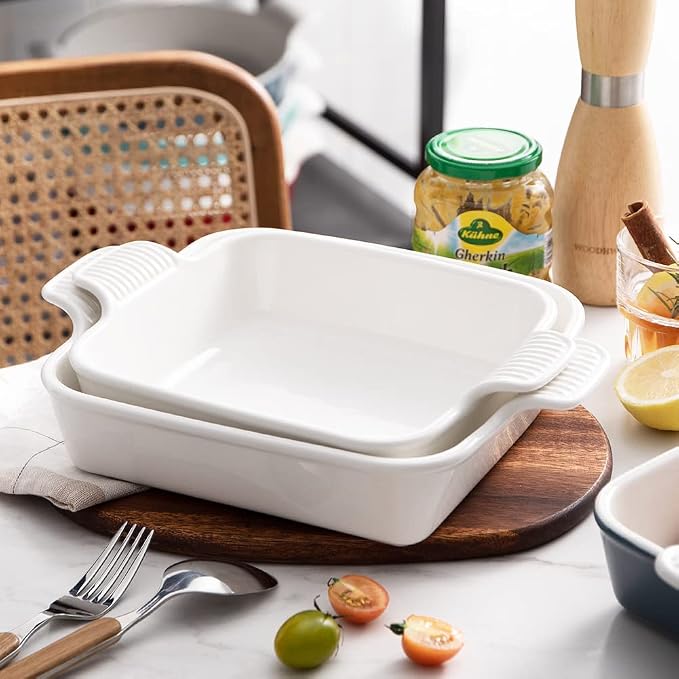 Sweejar Ceramic Baking Dish, 8 x 8 Cake Baking Pan - Image 5