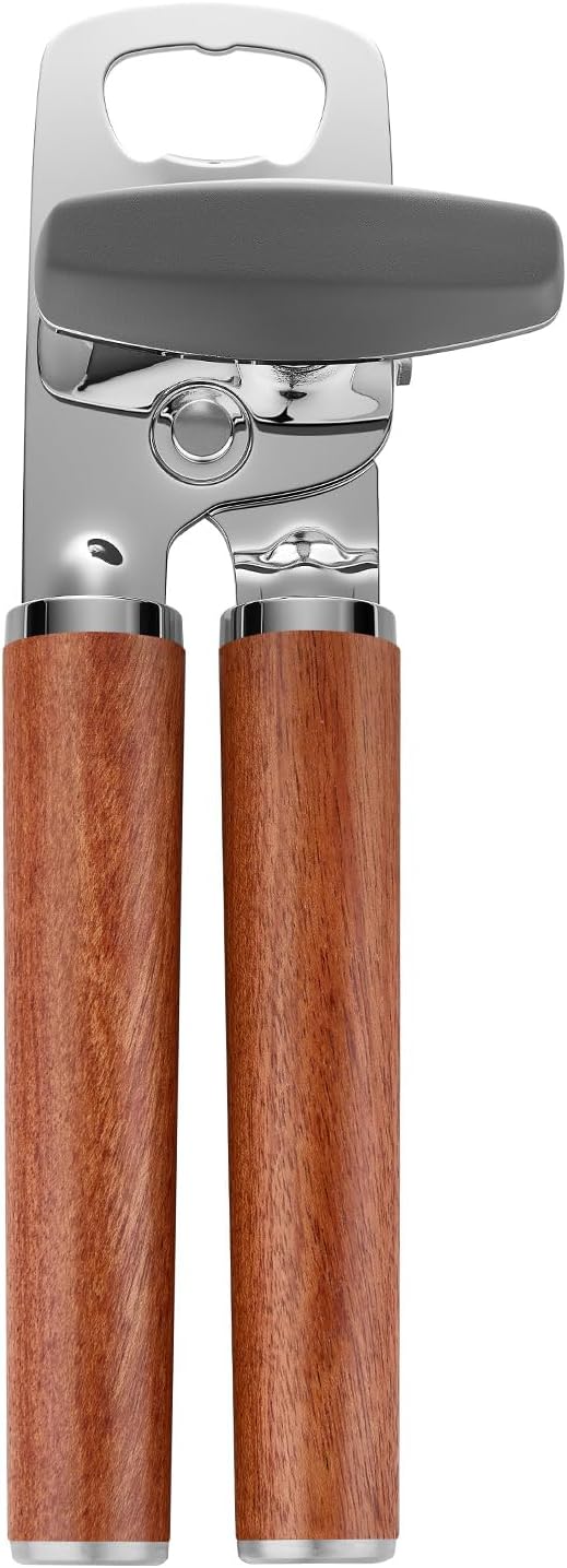 KULUNER Manual Can Opener with Solid Rosewood Handle, Large Easy-Turn Knob by KULUNkitchentoolstheperfectcookingexpert