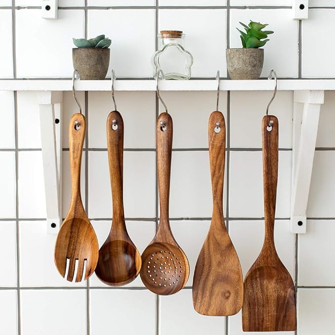 Wood Kitchen Utensils Set, Utensil set - Image 3