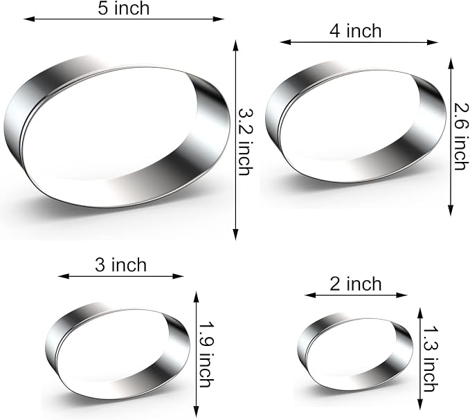 Oval Cookie Cutter Set Large - Image 2
