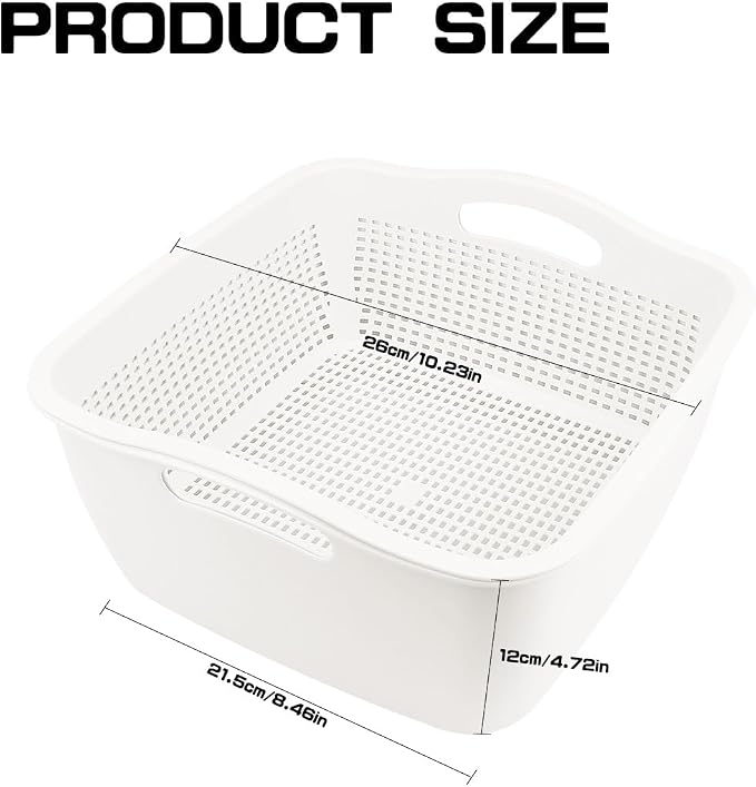 Double-layer Plastic Fruits Vegetable Washing Basket Food Storage Multi-layer - Image 2