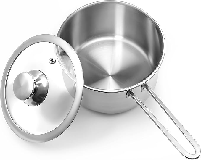 AuFranc® 2 Quart Tri-ply Stainless Steel Saucepan by Aufranc