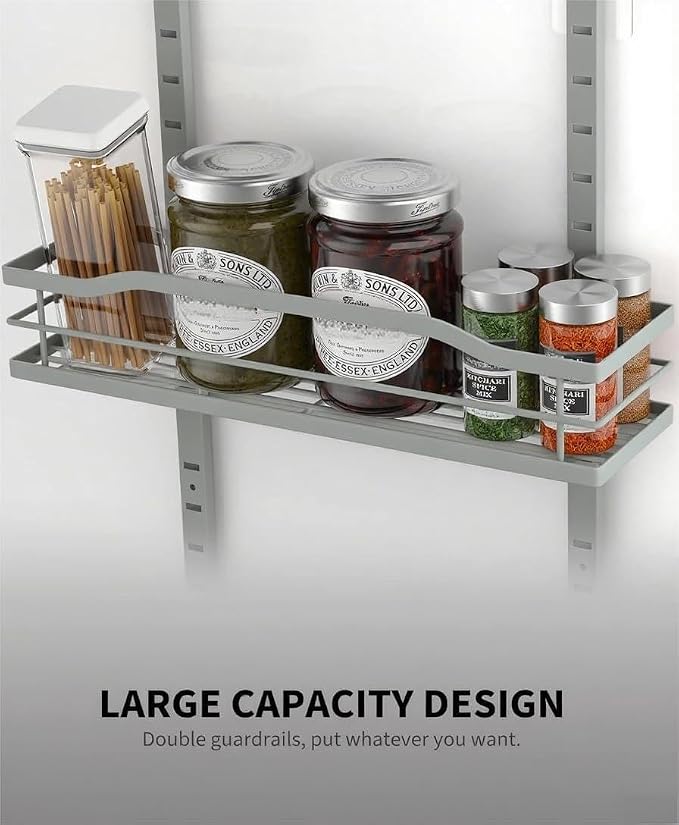 Moforoco Grey 9-Tier Over The Door Pantry Organizer, Pantry Organization and - Image 4