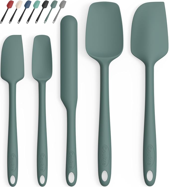 Coukre Silicone Spatula Set of 5, High Temperature Resistant, Food Grade by Coukre