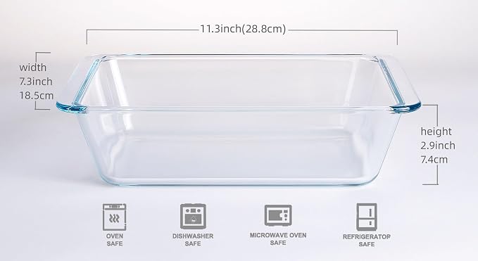Deep Clear Glass Baking Dish, Rectangular Tempered Glass Baking Pan, The Larger - Image 2
