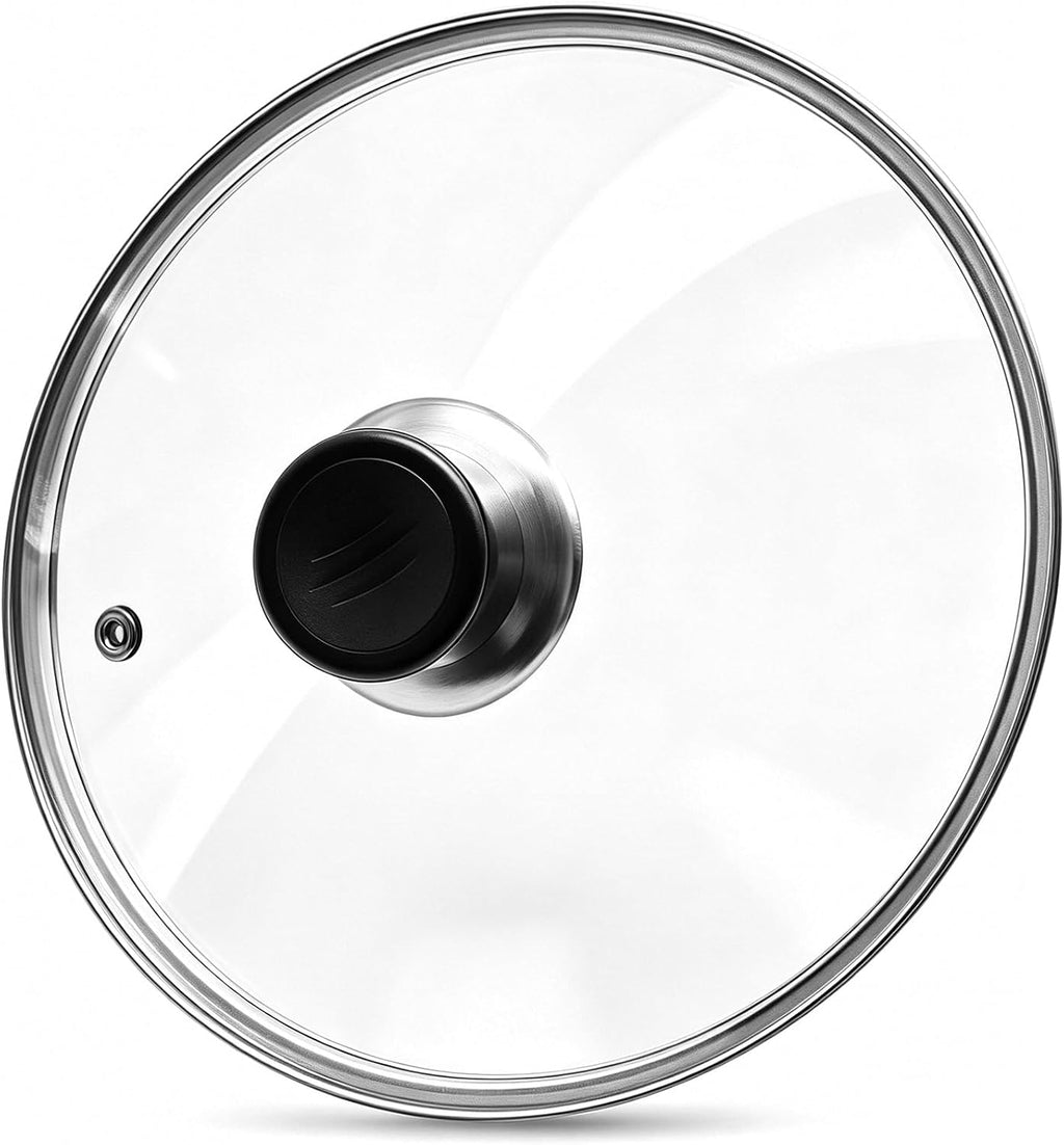 Glass Lid for Frying Pan Tempered Glass Pot Lid with Stainless Steel