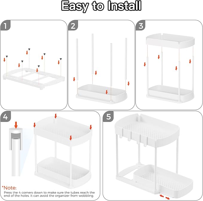 Ukeetap 2 Pack Multi-Purpose Pull-Out Storage Organizers, Under Sink Organizers - Image 7